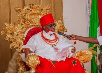 Oba of Benin felicitates with Obaseki, Shaibu on second term inauguration