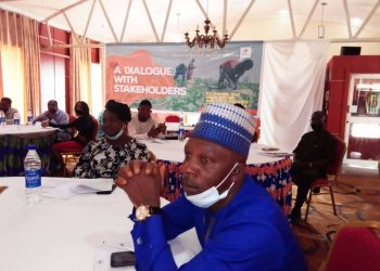 Nnimmo Bassey talking about food policies at HOMEF’s Food Policy Dialogue