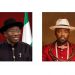 Ex-President Goodluck Jonathan congratulates Tsola on his emergence as Olu of Warri