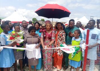 Olori Atuwatse III donates facilities to encourage play-based and practical learning among pupils in Warri