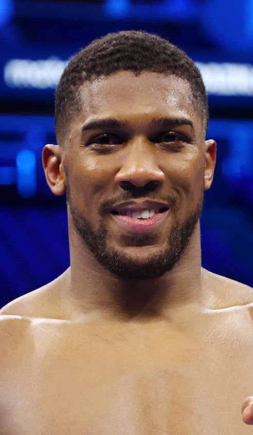 LONDON, ENGLAND - APRIL 01: Anthony Joshua celebrates victory following the Heavyweight fight between Anthony Joshua and Jermaine Franklin at The O2 Arena on April 01, 2023 in London, England. (Photo by James Chance/Getty Images